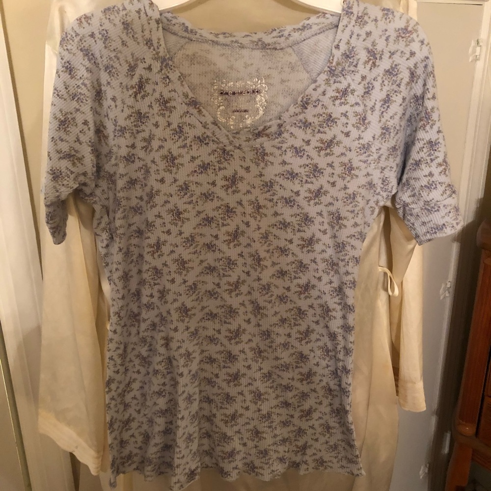 One Step Up Flowered Tee